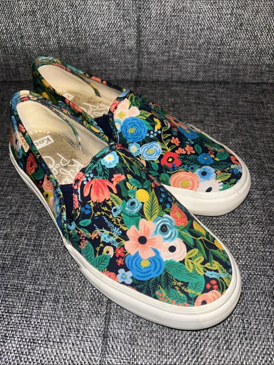 Keds Shoes - Keds Women’s Navy Floral Slip-On Sneakers